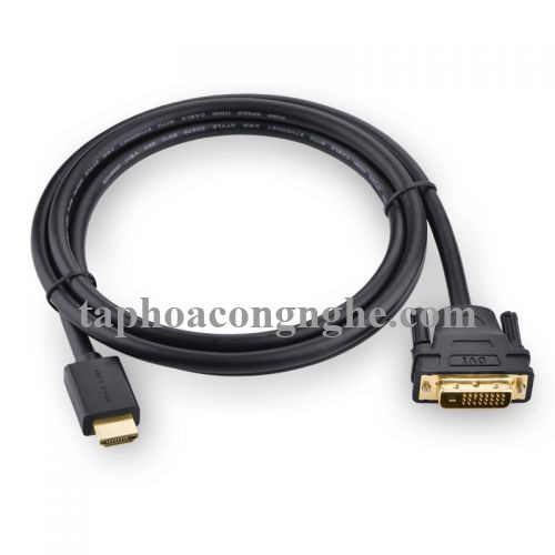 Ugreen 50350 5M màu Đen Cáp chuyển đổi HDMI sang DVI 24 + 1 thuần đồng HD133 30050350